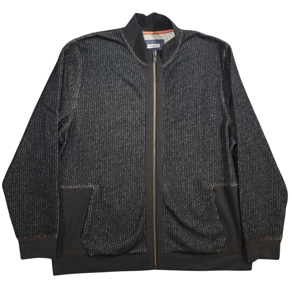 32 Bar Blues Track Jacket Men‎ XXL Gray Full Zip Straightaway 2XL Cotton Blend